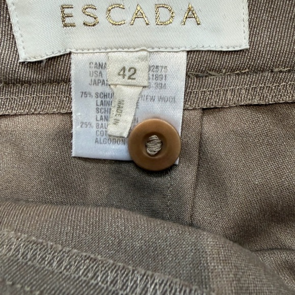 Vintage Escada Tan Women's Trousers size 42 - Picture 2 of 7